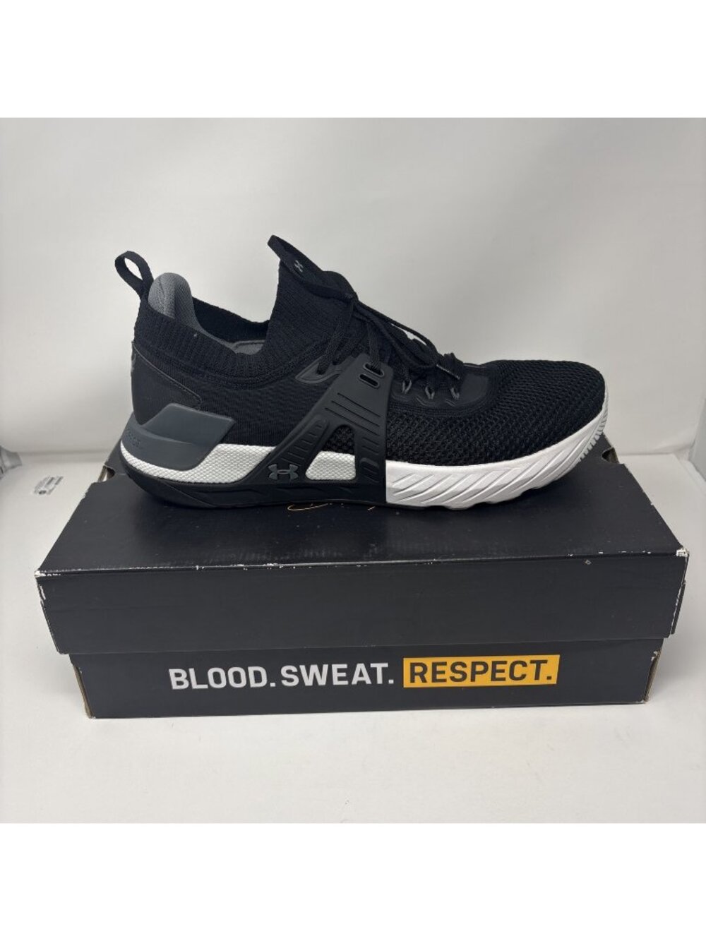 Under Armour Project Rock BSR 4 Mens Size 15 Black Training Shoes 3023695-001